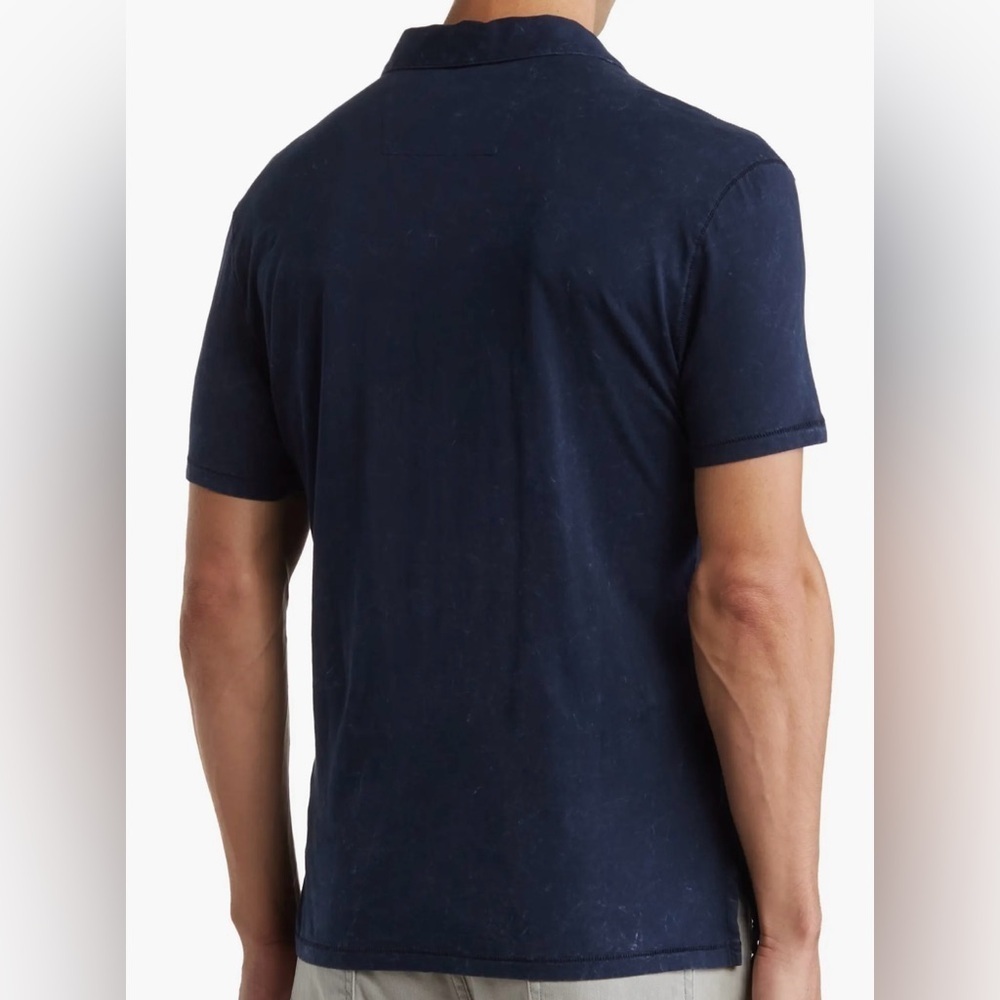 John Varvatos Marble Wash Polo Navy Blue Size XL - Picture 9 of 9